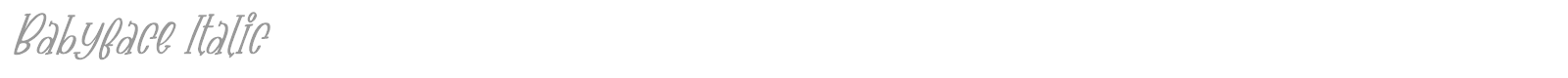 Babyface font preview